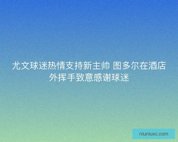 尤文球迷热情支持新主帅 图多尔在酒店外挥手致意感谢球迷